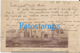 217473 PARAGUAY ASUNCION RECOLETA VISTA PARCIAL YEAR 1923 BREAK CIRCULATED TO ARGENTINA POSTAL POSTCARD - Paraguay
