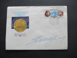 UdSSR 1976 Interkosmos Autogramm / Original Unterschrift / Kosmonaut ??!! Beleg / FDC - Brieven En Documenten