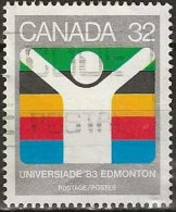 CANADA 1983 Universiade 83 World University Games, Edmonton - 32c. - Victory Pictogram FU - Used Stamps