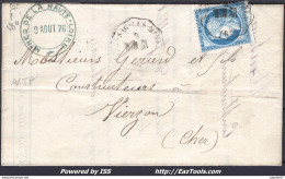 FRANCE N°60 SUR LETTRE CONVOYEUR DE STATION BRASSAC LES MINES LIGNE 180 NIM.CL. - 1870 Asedio De Paris