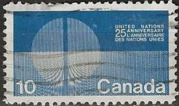 CANADA 1970 25th Anniversary Of UNO - 10c. - Towards Unification FU - Oblitérés