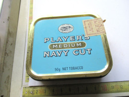 LADE H - METALEN DOOS - BOÎTE EN MÉTAL - PLAYER'S MEDIUM NAVY CUT - MADE IN ENGLAND - Empty Cigarettes Boxes