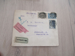 Lettre Allemagne Deutschland X3TP Berlin Pour Zurich Suisse 1923 Flugpost Express Cachet Telegraph Zurich Au Dos - Briefe U. Dokumente