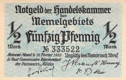 Kompletter Satz Notgeld Memelland Fast UNC Pick 641-649 - Litauen