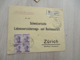 Lettre Italie Italia En Recommandé Constantinople Pour Zurich Suisse Posta Militare 15 1921 Bloc 4 TP Anciens - Oficinas Europeas Y Asiáticas