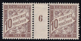 France Taxe N°29 - Paire Millésimée - Neuf ** Sans Charnière - TB - 1859-1959 Mint/hinged