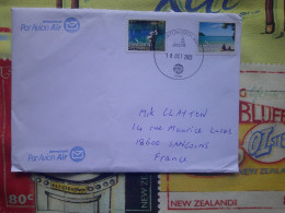 Par Avion De Christchurch MS, Timbres Kiwi Fishing, By The Sea, Pêche, Au Bord De La Mer - Airmail