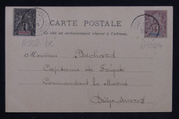 DIEGO SUAREZ - Affranchissement Groupe ( Mixte Avec Nossi Bé)  Sur Carte Postale De Diego Suarez En 1902  - L 148100 - Lettres & Documents