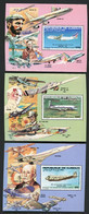 DJIBOUTI 3 Blocs Spéciaux COTE 30 € Poste Aérienne N° 183 à 185 MNH ** AVIATION / BLOCH 220 / DC 4 / BOEING 747. TB/VG - Flugzeuge
