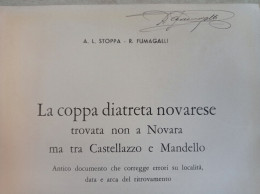 La Coppa Diatreta Trovata Non A Novara Ma Tra Castellazzo E Mandello Con Autografo Fumagalli - Archeologia - History, Biography, Philosophy