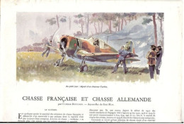 DEPLIANT AVIONS "CHASSE FRANCAISE ET CHASSE ALLEMANDE" Par CAMILLE ROUGERON - Flugzeuge