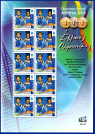 2076.GREECE. 2004 OLYMPIC CHAMPIONS.SYRANIDIS,BIMIS MNH SHEETLET VOLOS - Blokken & Velletjes