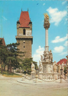 1 AK Niederösterreich * Perchtoldsdorf Mit Wehrturm (der Größte Erhaltene Wehrturm Österreichs) Und Dreifaltigkeitssäule - Perchtoldsdorf