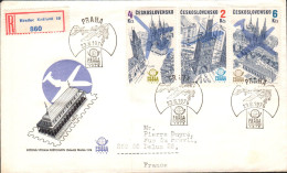 TCHECOSLOVAQUIE LETTRE FDC POUR LA FRANCE 1974 - Storia Postale