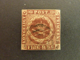 DANEMARK, Année 1851, YT N° 2a Oblitéré (cote 100 EUR) - Used Stamps