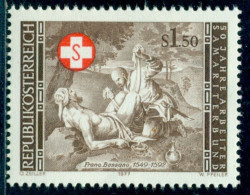 1977 Samaritan Workers,injury, Francesco Bassano,painting,Austria,Mi.1556 , MNH - EHBO