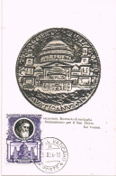 52501. Tarjeta Maxima VATICANO 1956. Papa Julio II. Medalla Vaticano - Cartes-Maximum (CM)