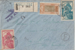 GUINEE - 1940 - ENVELOPPE RECOMMANDEE De FRIGUIAGBE ! Avec CENSURE => NICE - Covers & Documents