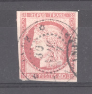 0co  146  -  Colonies Générales  :  Yv  21b  (o) Rose Foncé,  Càd Inde - Pondichéry - Cérès