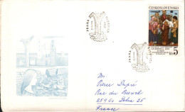 TCHECOSLOVAQUIE LETTRE FDC POUR LA FRANCE 1976 - Lettres & Documents