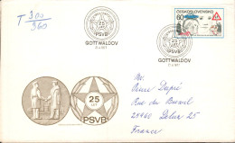 TCHECOSLOVAQUIE LETTRE FDC POUR LA FRANCE 1977 - Storia Postale