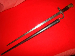 épée Baïonnette Française Mle 1874 ( Fabrication De Manufacture Autrichienne , Usine De Steyr 1878) Pour Fusil Gras - Armes Blanches