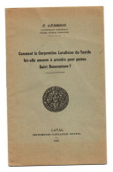 Comment La Corporation Lavalloise Du Textile Fut Elle Amenée à Prendre Pour Patron Saint Bonaventure ? - 12 Pages - Pays De Loire