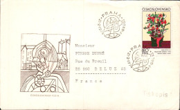 TCHECOSLOVAQUIE LETTRE FDC POUR LA FRANCE 1974 - Cartas & Documentos