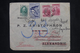 GRECE - Enveloppe Pour Alexandrie En 1930 Et Redirigé Vers La France - L 148138 - Brieven En Documenten