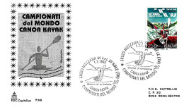 ITALIA ITALY - 1993 Campionati Del Mondo CANOA KAYAK Su Busta Fdc Capitolium Viaggiata (annullo Arrivo Retro) - 11002 - Kanu