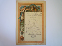 2023 - 2751  Très Joli  MENU De 1900  PAQUEBOT  " ERNEST SIMONS "  1ère Classe  XXX - Menus