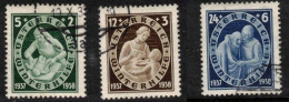 HEALTH MEDICINE  DOCTORS NURSING - AUSTRIA ÖSTERREICH  AUTRICHE 1937 Sc B152-154 Mi 642-644 WINTERHILFE CHARITY - Médecine