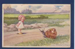 CPA Colombo Art Déco Illustrateur Italien Enfants Escargot écrite 1745-3 - Colombo, E.