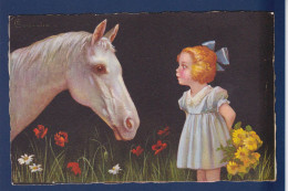 CPA Colombo Art Déco Illustrateur Italien Enfants Circulée Cheval Horse 1901-1 - Colombo, E.