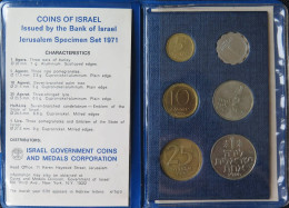 ISRX06 - ISRAEL - 1971 - SET DE 6 MONNAIES - 1 Agora Et 1 Lira - Jerusalem - Israel