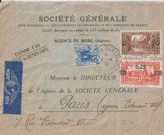 1939 - ALGERIE - CONVOYEUR DUVIVIER à CONSTANTINE ! Sur ENVELOPPE De BONE => PARIS - Cartas & Documentos