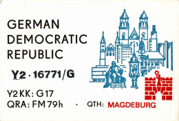 G6463 - Magdeburg - QSL Amateurfunkerkarte Radio Funkerkarte - Verlag DDR - Radio