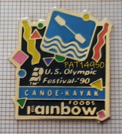 PAT14950 CANOË KAYAK  US OLYMPIC FESTIVAL 90   Sponsor FOODS RAINBOW - Canoa