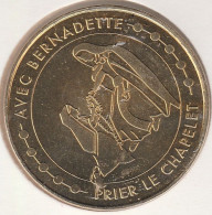 MONNAIE DE PARIS 2012 - 65 LOURDES Sanctuaires De Lourdes - Avec Bernadette - Prier Le Chapelet - 2012