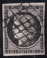 France N°3a - Noir Sur Blanc - Oblitéré - TB - 1849-1850 Ceres