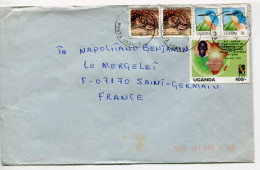 OUGANDA -  Affranchissement Sur Lettre - Animaux / Serpent / Oiseaux Martin Pêcheur / Carte Géo / Alimentation - Uganda (1962-...)