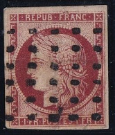 France N°6 -  Oblitéré Gros Points - Timbre Réparé - 1849-1850 Ceres