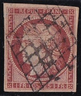 France N°6 -  Oblitéré - Pli Et Pelurage - 1849-1850 Ceres