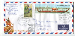 THAILANDE -  Affranchissement Sur Enveloppe Illustrée - Perroquet / Bateaux - Thailand
