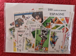 FOOTBALL Coupe Du Monde ESPAGNE 82. Lot De 100 Timbres Poste Tous Différents - 1982 – Spain