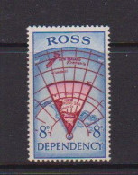 ROSS  DEPENDENCY    1957    8d  Red  And  Blue    MNH - Ongebruikt