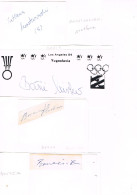 JEUX OLYMPIQUES - AUTOGRAPHES DE MEDAILLES OLYMPIQUES - CONCURRENTS DE YOUOSLAVIE - - Autógrafos