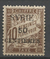 SYRIE TAXE  N° 22 NEUF* LEGERE TRACE DE CHARNIERE / Hinge  / MH - Impuestos