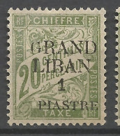 GRAND LIBAN TAXE  N° 2a G Maigre NEUF* TRACE DE CHARNIERE Forte  / Hinge  / MH - Timbres-taxe