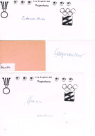 JEUX OLYMPIQUES - AUTOGRAPHES DE MEDAILLES OLYMPIQUES - CONCURRENTS DE YOUOSLAVIE - - Handtekening